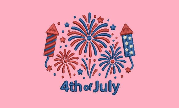 4 of July Embroidery File Review for Craft Fairs