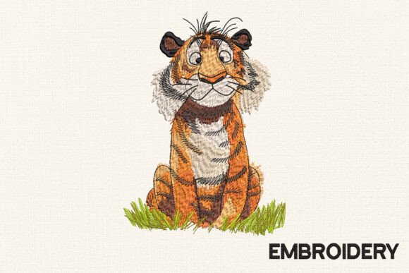 Funny Tiger Embroidery Design Review for Merch