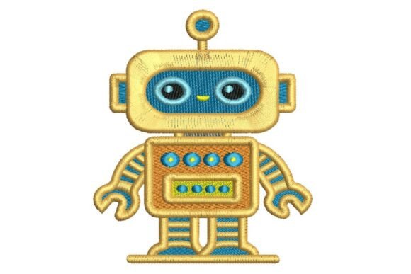 Playful Robot Embroidery Design Review